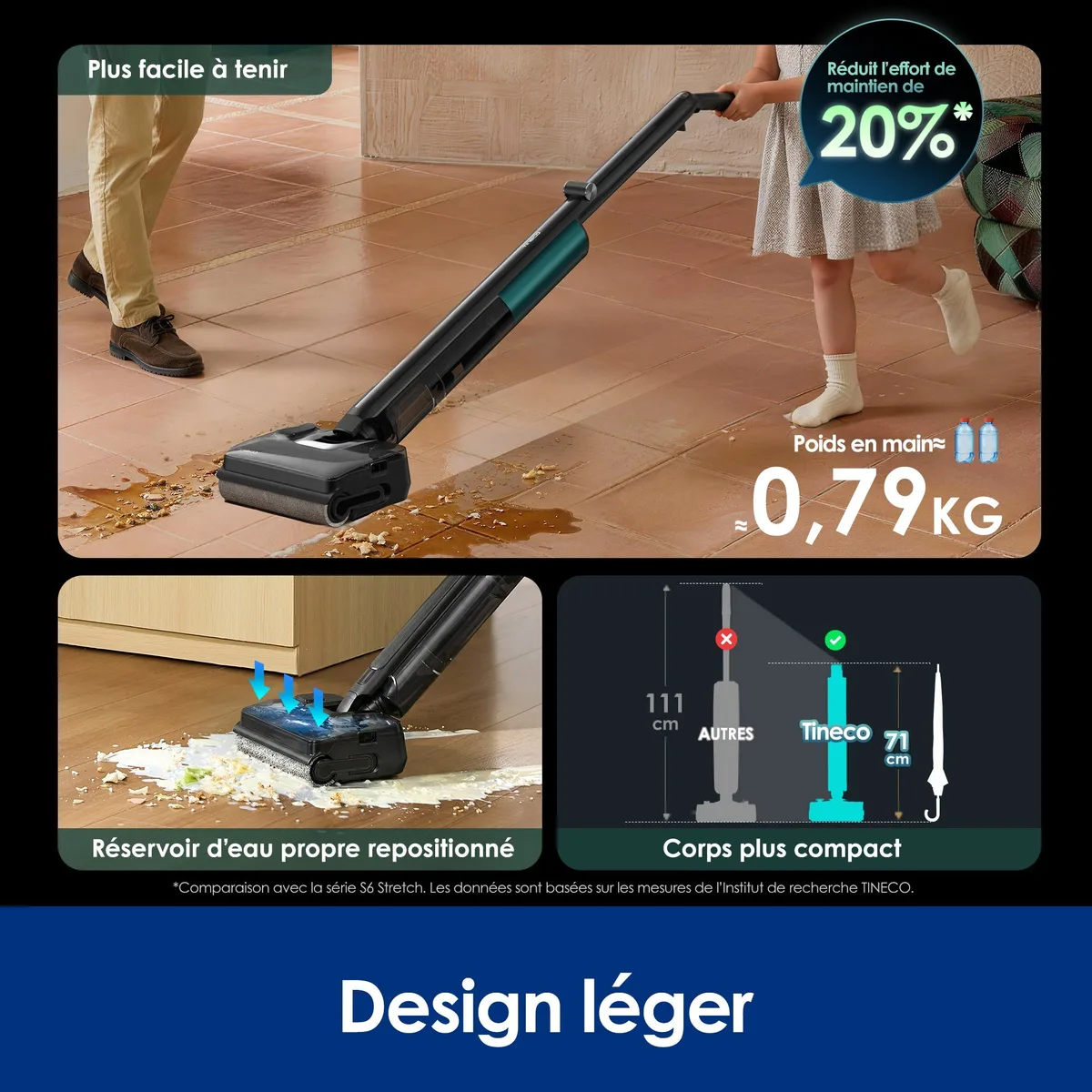 Tineco Tineco Floor One i7 Fold Aspirateur Sec et Humide Sans Fil — visuel 4