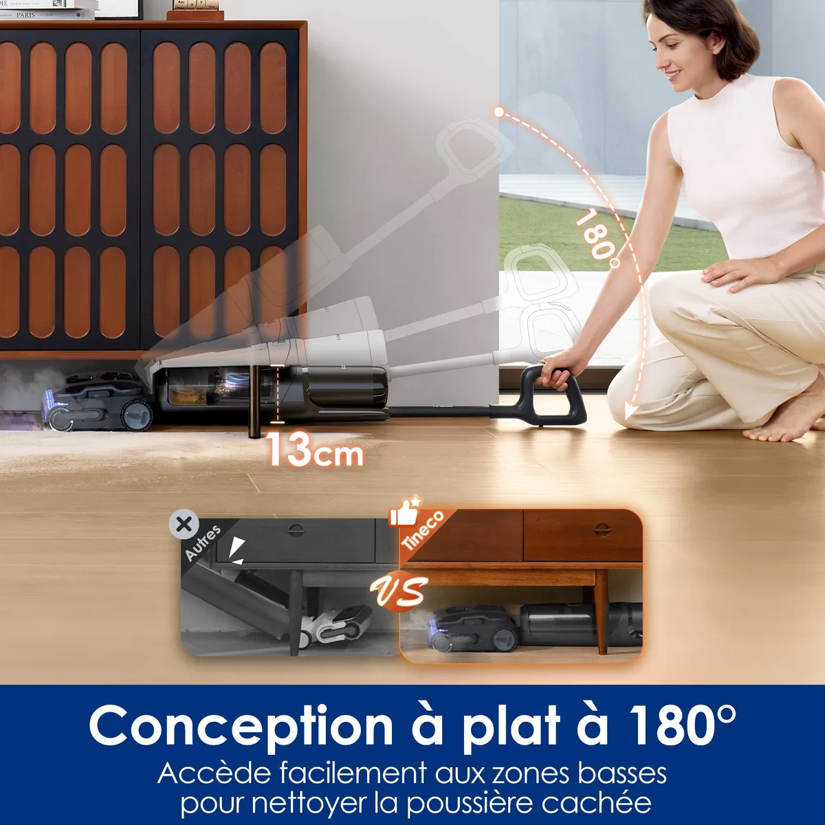 Tineco Tineco FLOOR ONE S7 Stretch Steam Aspirateur Balai Vapeur Sans Fil Tout-en-Un — visuel 4